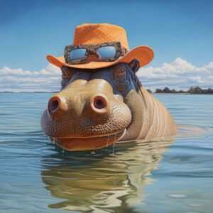 Hat-tailed Hippo Swim 3