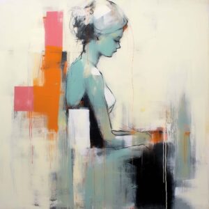 Conceptual Abstract Color Block Girl 7