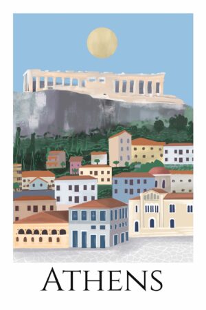 Athens Travel Poster