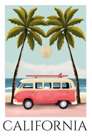 California Travel Poster